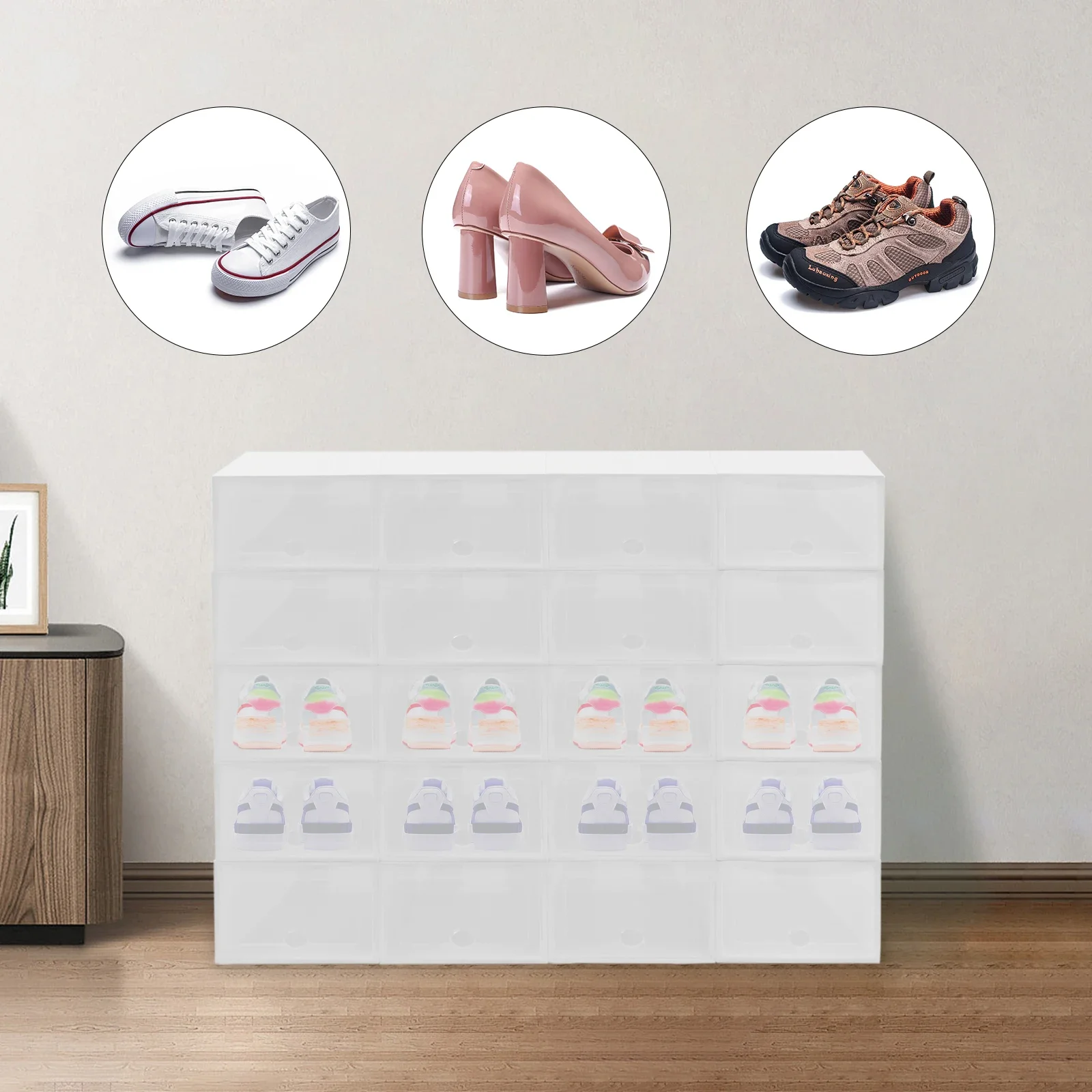 Foldable Shoe Box – Space-Saving, Breathable Design - Image 2