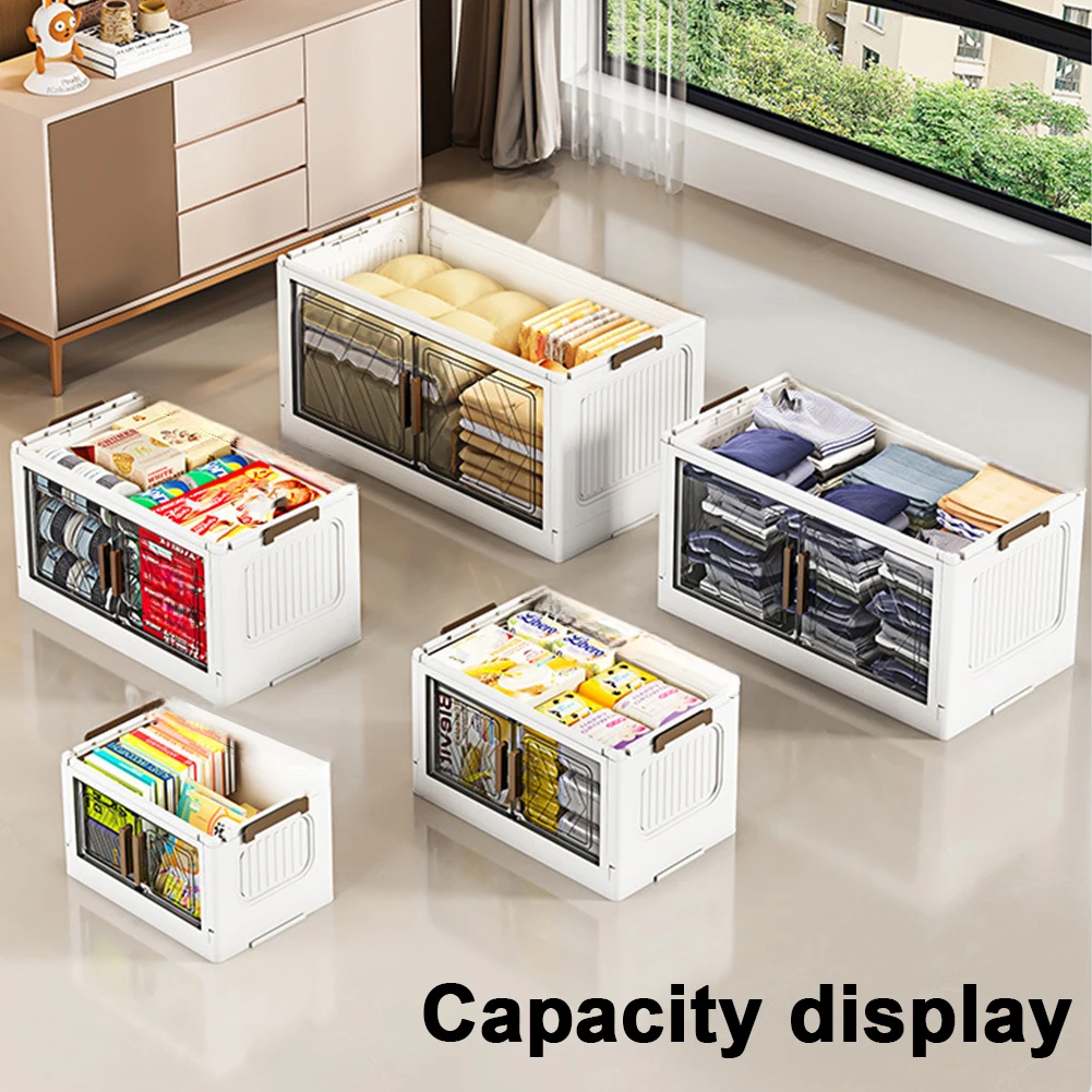 4-Tier Plastic Storage Cabinet – Foldable with Wheels - Image 4